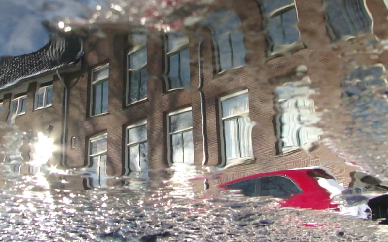 ICE PUDDLE REFLECTION - Amsterdam 