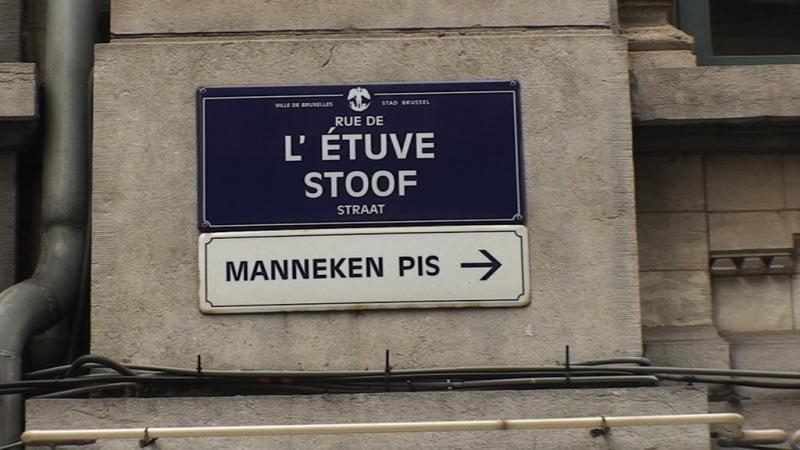 Near the Manneken Pis ...